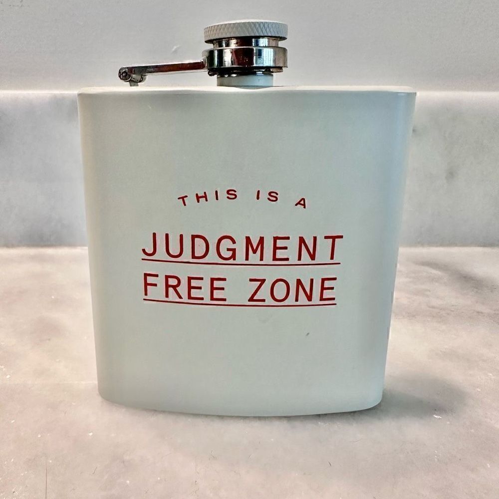 TMD Holdings This Is A Judgment Free Zone Stainless Flask White OS